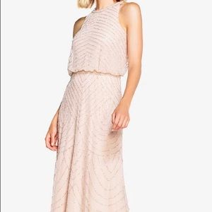 Adrianna Papell beaded halter gown